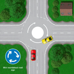 mini roundabout sign